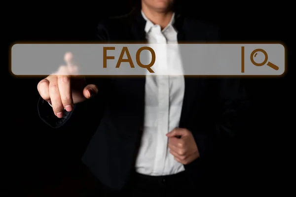 Légende Texte Présentant Faq Business Idea Liste Des Questions Réponses — Photo