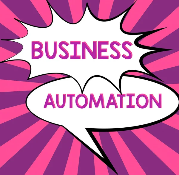 Handschrift Text Business Automation Konzeptfoto Für Die Digitale Transformation Vereinfacht — Stockfoto