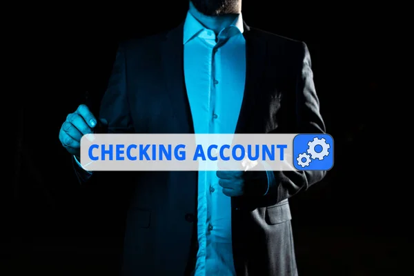 Conceptual Caption Checking Account Word Written Transactional Bank Charge Used — Stock Photo, Image