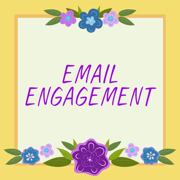 Κείμενο Λεζάντα Παρουσίασης Email Engagement Business Showcase Measure Πώς Συνδρομητές — Φωτογραφία Αρχείου