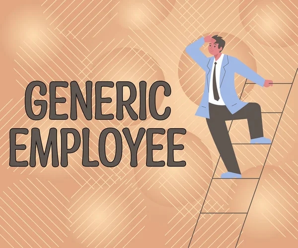 Text Sign Showing Generic Employee Conceptual Photo One Employed Another — Stock Photo, Image