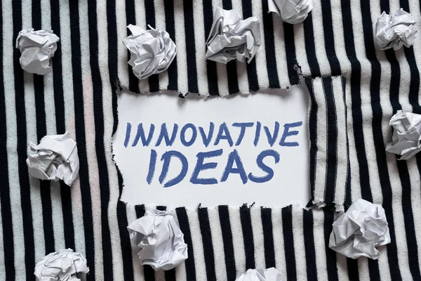 Inspirace Ukazující Znamení Inovativní Myšlenky Koncepce Podnikání Které Jsou Lepším — Stock fotografie