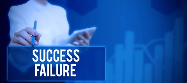 Text caption presenting Success Failure, Business concept failure is a part of your road or progress to success