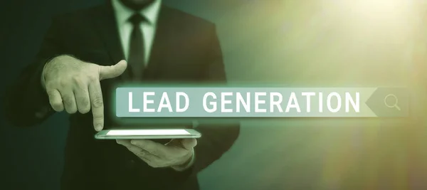 Legenda Conceitual Geração Lead Palavra Para Cultivar Cliente Potencial Conectado — Fotografia de Stock