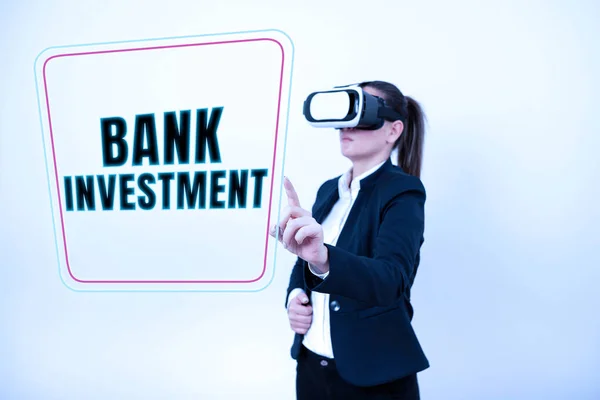 Banka Yatırımı Kavramsal Başlık Şletme Fikri Finansal Aracı Çeşitli Hizmetler — Stok fotoğraf