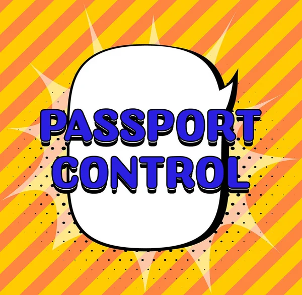 Inspiration Zeigt Zeichen Passport Control Internet Konzept Der Bereich Einem — Stockfoto