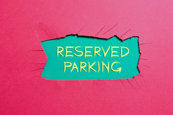 Handschrift Zeichen Reservierte Parkplätze Internet Konzept Parkplätze Die Für Bestimmte — Stockfoto