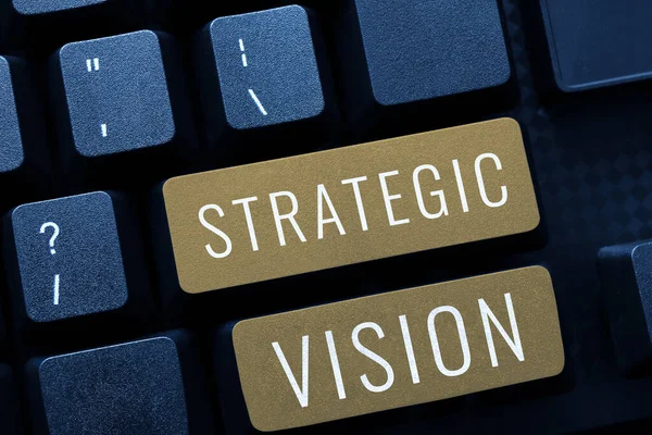 Writing Displaying Text Strategic Vision Internet Concept Clarifies Direction Organisation — Stock Photo, Image