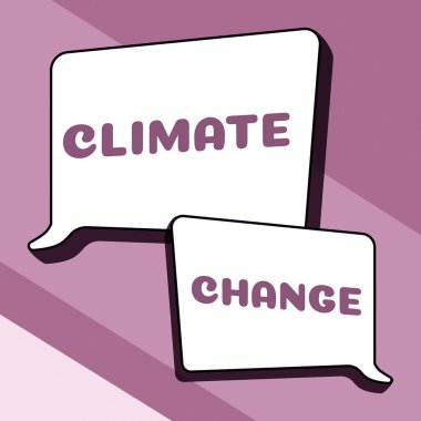 Kavramsal Görünüm İklim Değişikliği, Küresel ortalama sıcaklık dönüşümünde Artan Sözcük Yazıldı