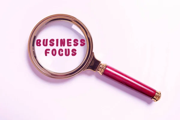 Inspiration Zeigt Zeichen Business Focus Word Serving Needs Client Volle — Stockfoto