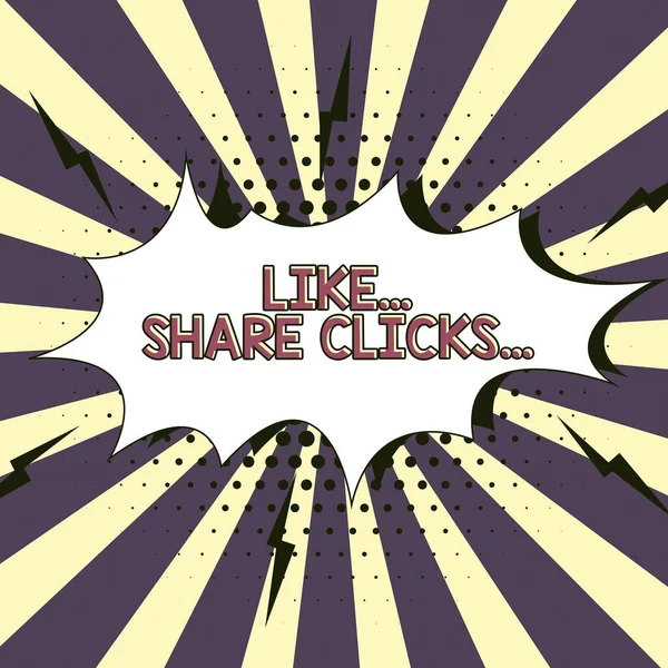 Concereptual Display Share Clicks Business Approach Content Marketing Increase Engagement — 스톡 사진