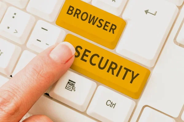 Inspiration Showing Sign Browser Security Business Concept Security Web Browsers — Stock Photo, Image