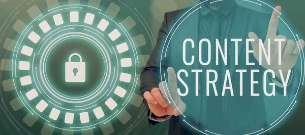 Conceptual Display Content Strategy Word Für Die Planung Der Entwicklung — Stockfoto
