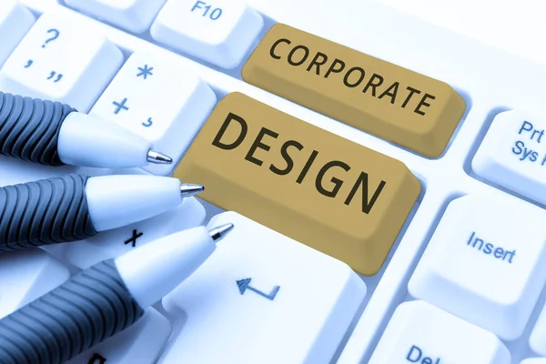 Texte Manuscrit Corporate Design Présentation Entreprise Graphisme Officiel Logo Nom — Photo