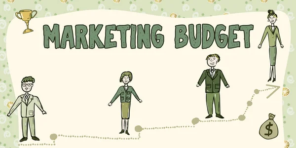 Escribir Mostrando Presupuesto Marketing Texto Concepto Que Significa Cantidad Estimada —  Fotos de Stock