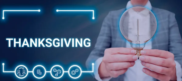 Konzeptionelle Anzeige Thanksgiving Internet Konzept Dankbare Anerkennung Der Vorteile Gefälligkeiten — Stockfoto
