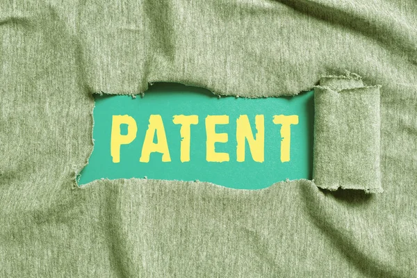 Señal Escritura Mano Patente Palabra Escrito Propiedad Intelectual Que Derecho —  Fotos de Stock