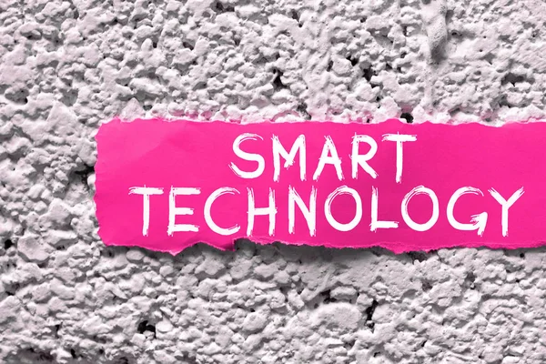 Logga Visar Smart Teknik Affärsidé Som Används För Att Skydda — Stockfoto