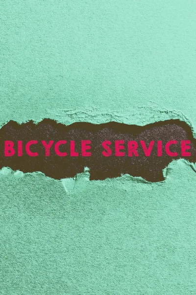 Texto Escritura Mano Servicio Bicicletas Palabra Para Ofrecer Servicios Como — Foto de Stock