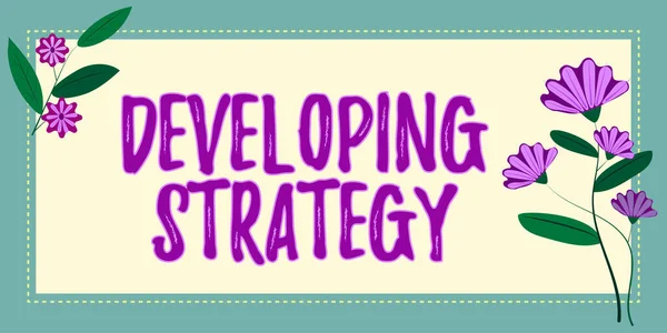 Podepsat Zobrazení Rozvoj Strategie Business Showcase Organizations Process Changes Reach — Stock fotografie