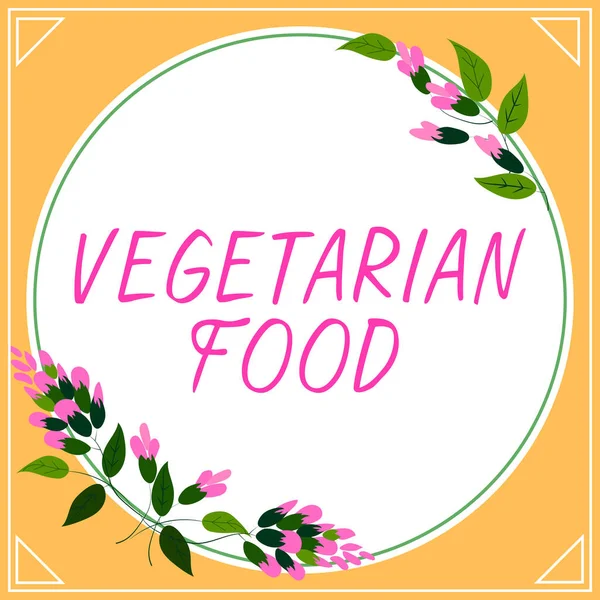 Inspiratie Uithangbord Vegetarisch Eten Business Idee Verwijst Naar Keuken Die — Stockfoto