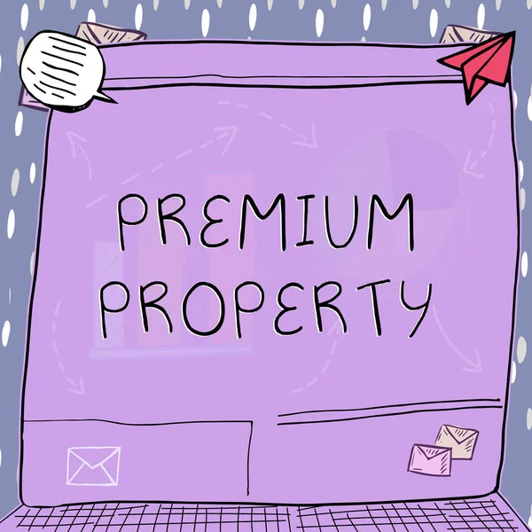 Schrijven Weergeven Van Tekst Premium Property Business Showcase Vooruitbetaling Voor — Stockfoto