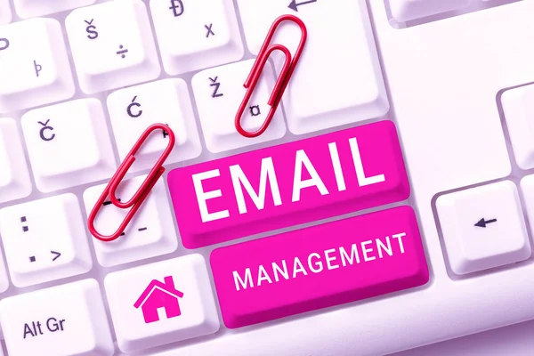 이메일 Email Management 텍스트 이메일 효율을 극대화하기 비즈니스 케이스 체계적 — 스톡 사진