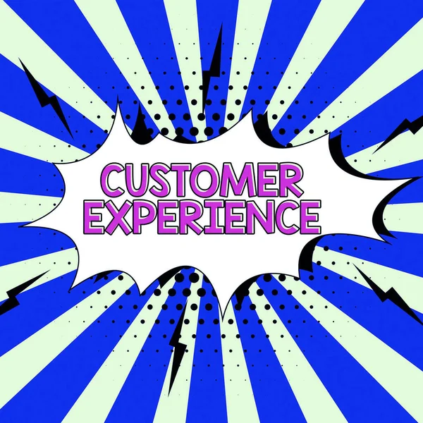 Inspiration Showing Sign Customer Experience Word Written Interaction Satisfied Customer — Stock Photo, Image