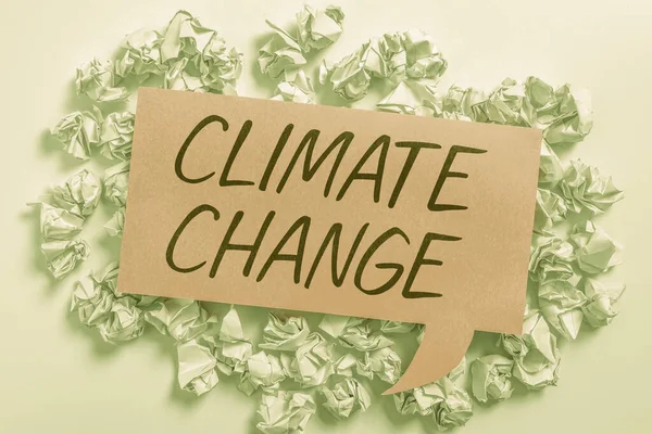 Text Sign Showing Climate Change Internet Concept Increase Global Average — Stock Photo, Image
