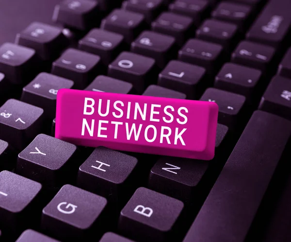 Handschrift Text Business Network Geschäftsidee Firmenübergreifende Zusammenarbeit Die Unternehmen Ermöglicht — Stockfoto