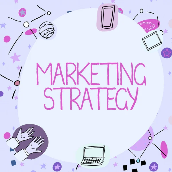 Letrero Escritura Mano Estrategia Marketing Plan Acción Fotografía Conceptual Diseñado —  Fotos de Stock