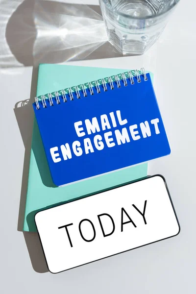 Κείμενο Που Δείχνει Έμπνευση Email Engagement Business Showcase Measure Πώς — Φωτογραφία Αρχείου