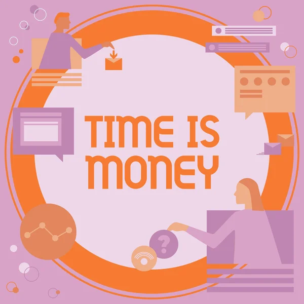 Zeit Ist Geld Geschäftsidee Dinge Schnell Wie Möglich Erledigen Und — Stockfoto