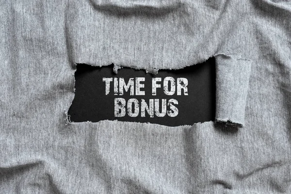 Текстовий Знак Показує Час Бонусу Концепція Означає Обмежена Ексклюзивна Пропозиція — стокове фото