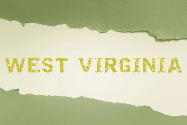Tekst Met Inspiratie West Virginia Internet Concept Verenigde Staten Van — Stockfoto