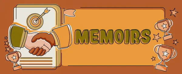 Teksten Weergeven Memoires Business Overview Collectie Van Herinneringen Die Individuele — Stockfoto