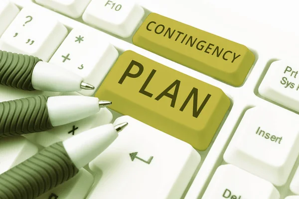 Conceptual caption Contingency Plan, Business idea A plan designed to take account of a possible future event