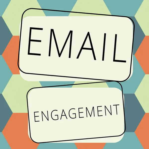 Email Engagement 텍스트 비즈니스 어떻게 사용자 이메일 캠페인에 참여하는지 — 스톡 사진