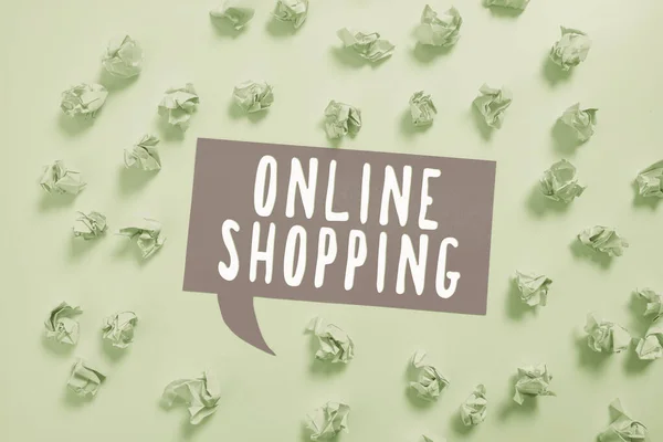 Handschrift Zeichen Online Shopping Konzept Bedeutet Commerce Die Den Verbraucher — Stockfoto