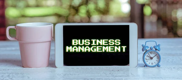 Handskrift Tecken Business Management Word Skrivet Övervakning Övervakning Koordinera Business — Stockfoto