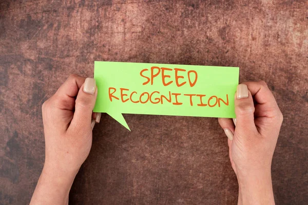 Konceptvisning Speed Recognition Affärsstrategi Tvärvetenskapligt Delområde Dataspråk — Stockfoto