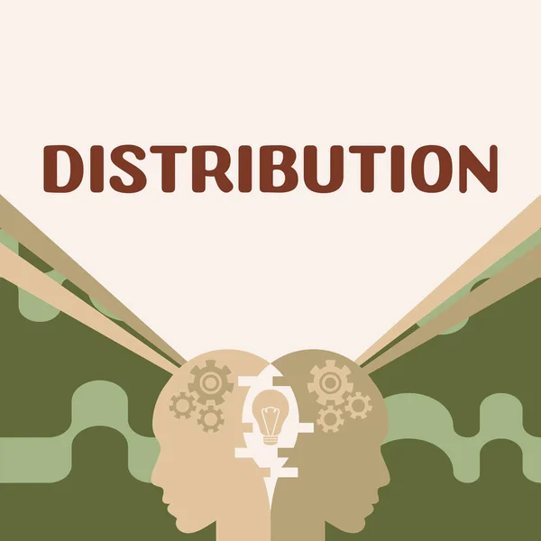 Inspiration Showing Sign Distribution Word Behavior Several Recipients Sending Something — Stock Photo, Image