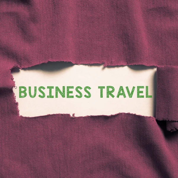 Sign Exibindo Viagens Negócios Internet Concept Viagem Nome Uma Empresa — Fotografia de Stock