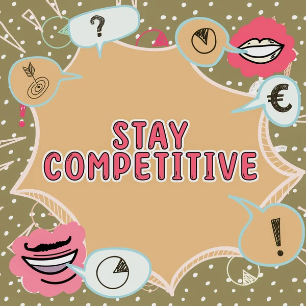 Text Rukopisu Stay Competitive Conceptual Photo Good Better Others Selling — Stock fotografie