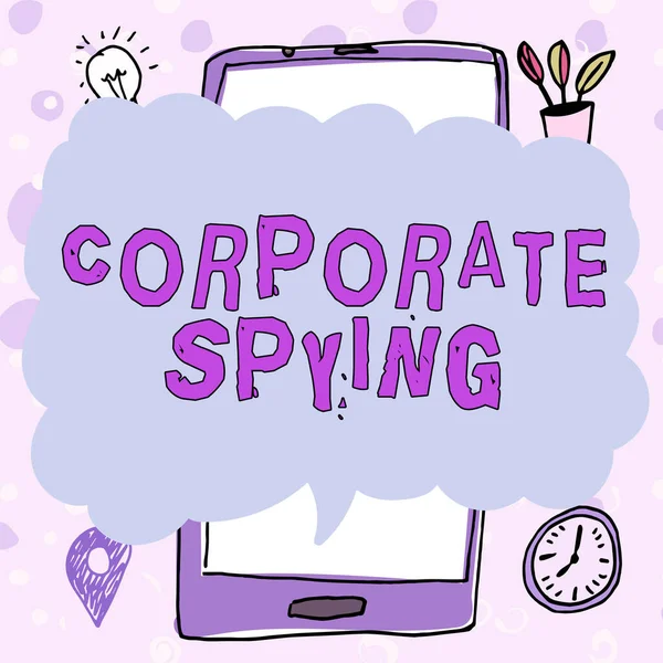 Konceptuální Displej Corporate Spying Obchodní Nápad Vyšetřování Konkurentů Získat Obchodní — Stock fotografie