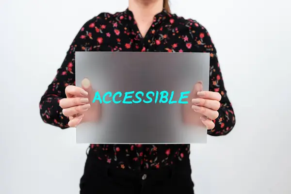 Ispirazione Mostrando Segno Accessibile Business Panoramica Può Essere Avvicinato Inserito — Foto Stock