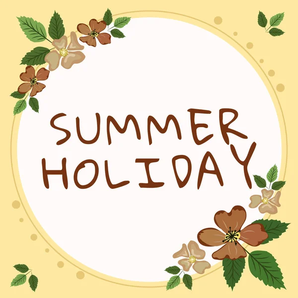 Texto Mostrando Inspiração Summer Holiday Business Mostra Período Especial Tempo — Fotografia de Stock