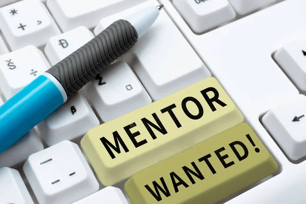 Text Ukazující Inspiraci Mentor Wanted Business Koncept Najít Někoho Kdo — Stock fotografie