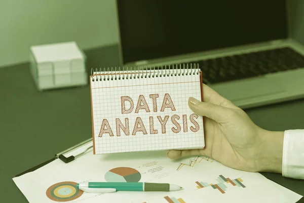 Inspiráció Mutató Jel Data Analysis Word Írt Üzleti Intelligencia Analitika — Stock Fotó