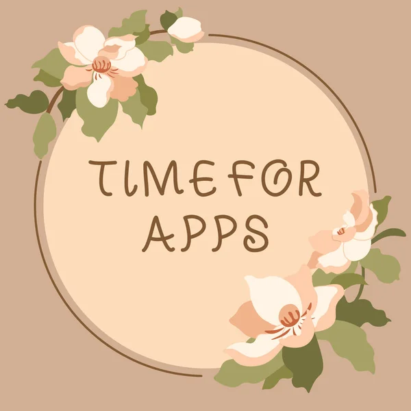 Señal Escritura Mano Time Apps Word Escrito Hacer Uso Aplicaciones —  Fotos de Stock